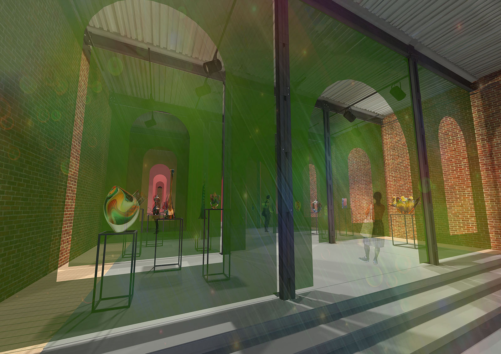 Visualisation of the transparent green section of the UAE pavillion