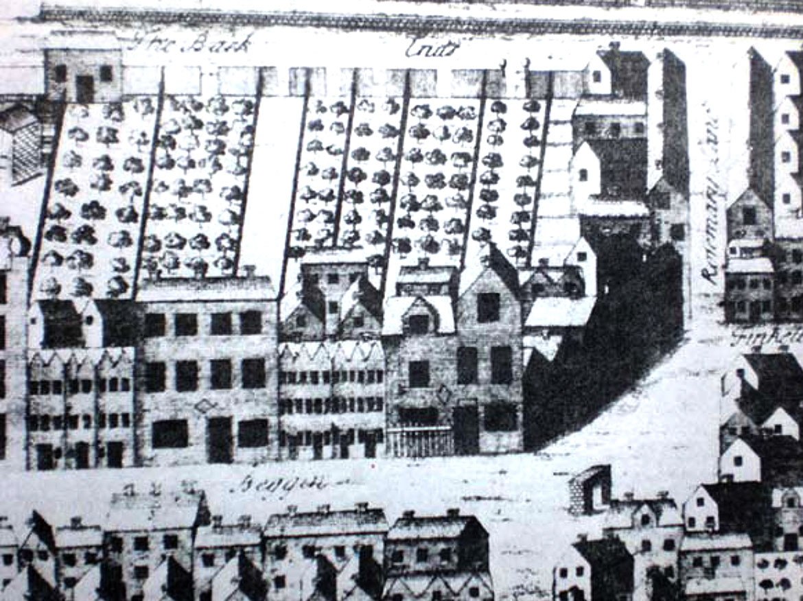 Old drawing of English town